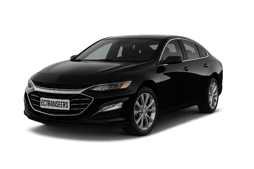 Executive sedan, side profile illustration